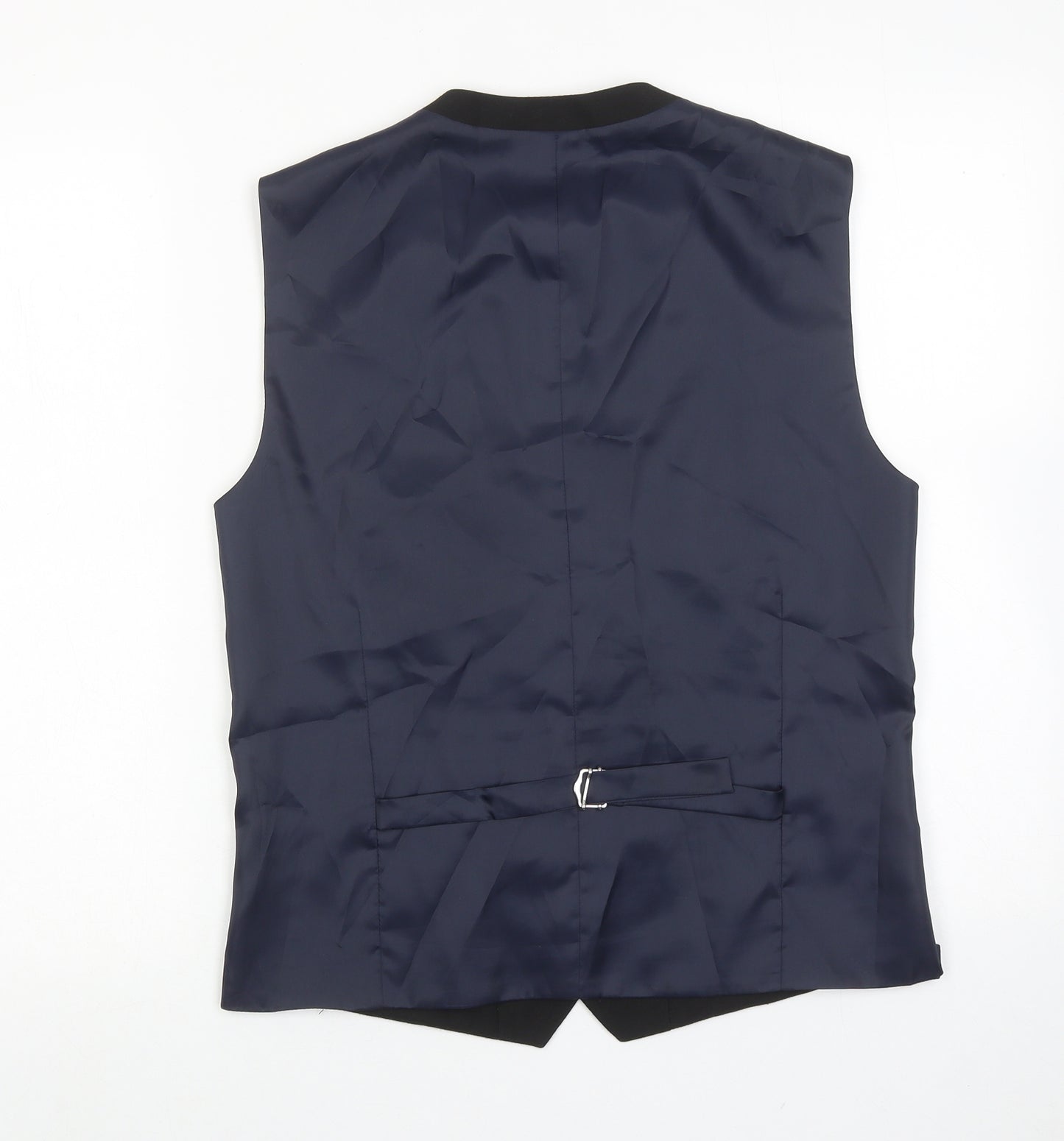NEXT Mens Blue Polyester Jacket Suit Waistcoat Size 38 Regular