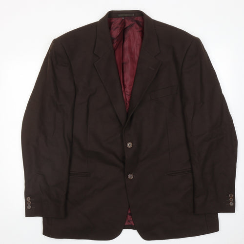 Gurteen Mens Brown Wool Jacket Suit Jacket Size 46 Regular