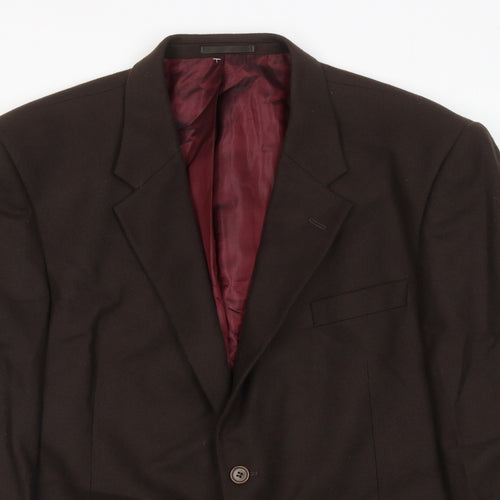 Gurteen Mens Brown Wool Jacket Suit Jacket Size 46 Regular