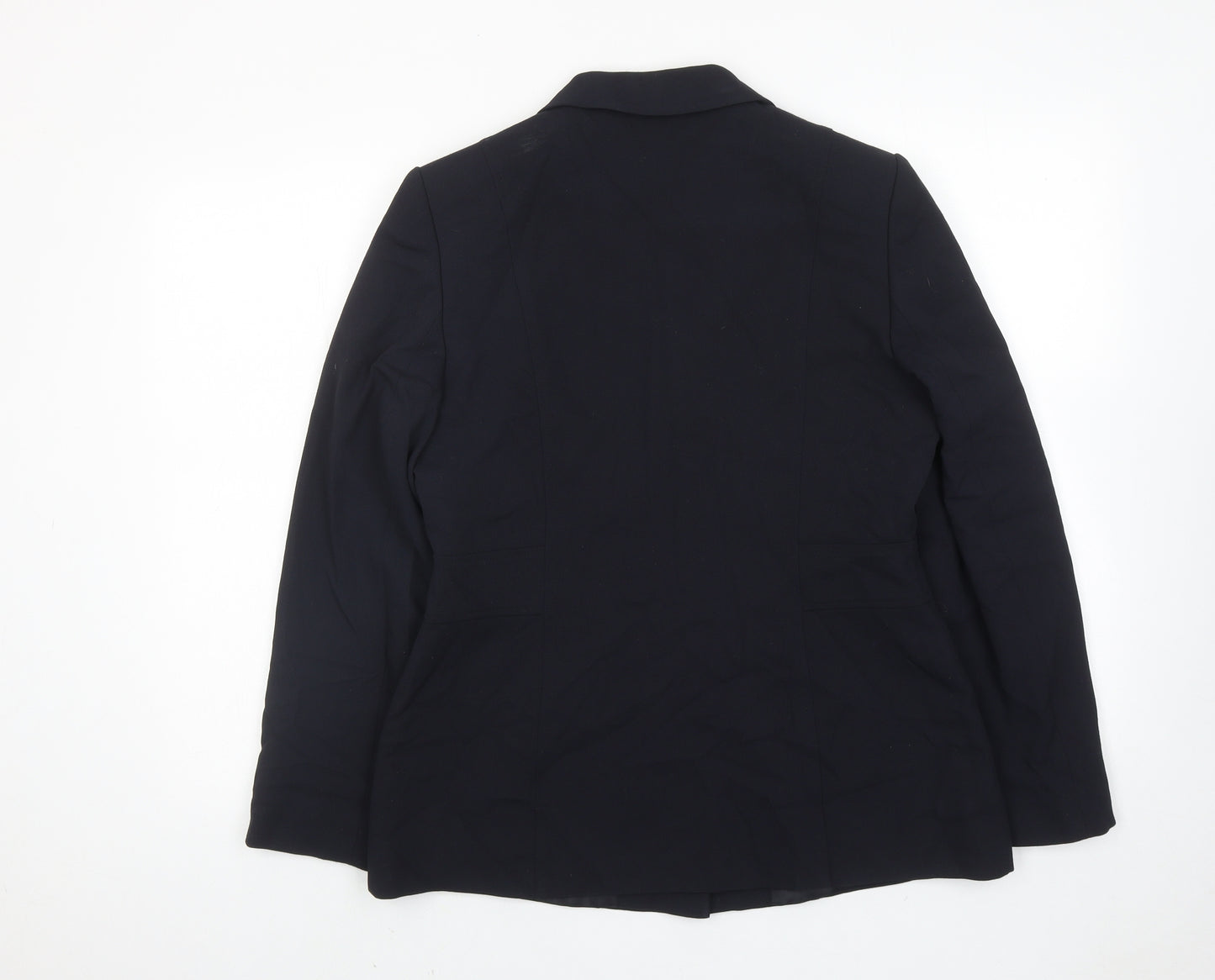 NEXT Womens Blue Polyester Jacket Suit Jacket Size 14