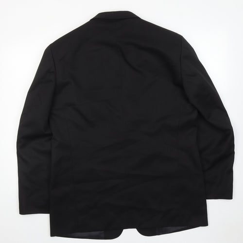 Zantos Mens Black Polyester Jacket Suit Jacket Size 42 Regular