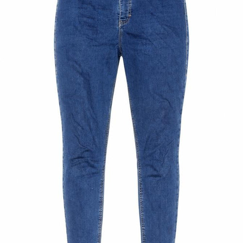 Topshop Womens Blue Cotton Skinny Jeans Size 28 in L30 in Regular Zip