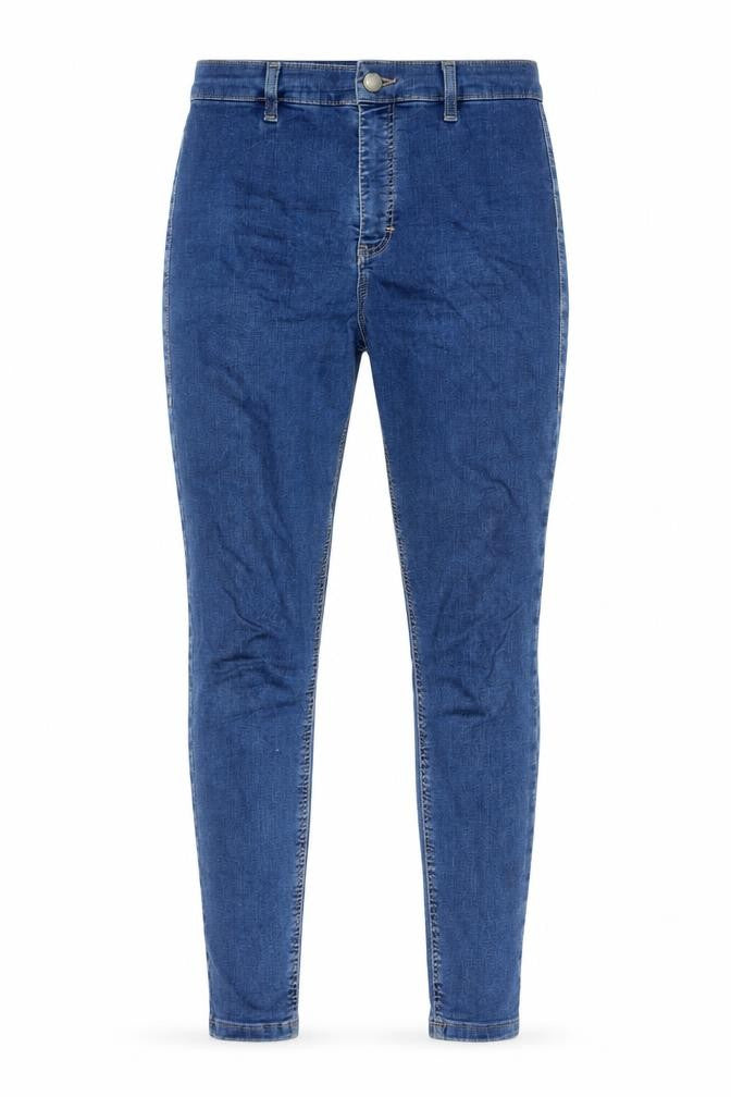 Topshop Womens Blue Cotton Skinny Jeans Size 28 in L30 in Regular Zip