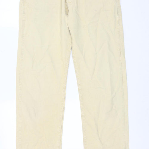 Levi's Mens Beige Cotton Trousers Size 34 in L34 in Regular Zip