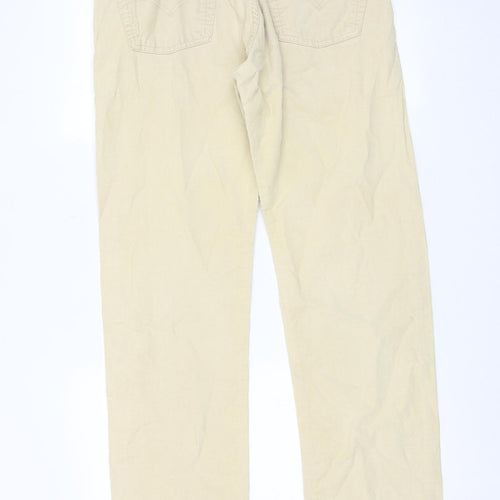 Levi's Mens Beige Cotton Trousers Size 34 in L34 in Regular Zip