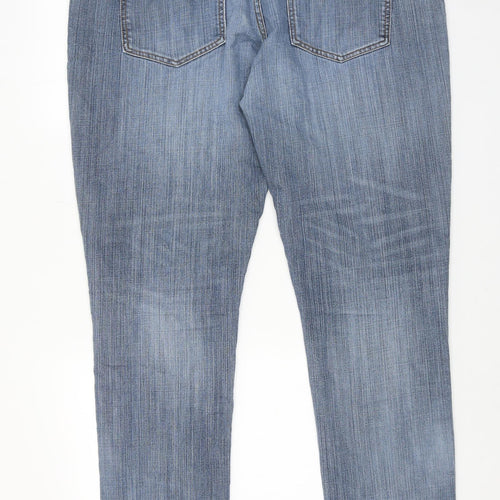 Penguin Mens Blue Cotton Straight Jeans Size 42 in L33 in Regular Zip