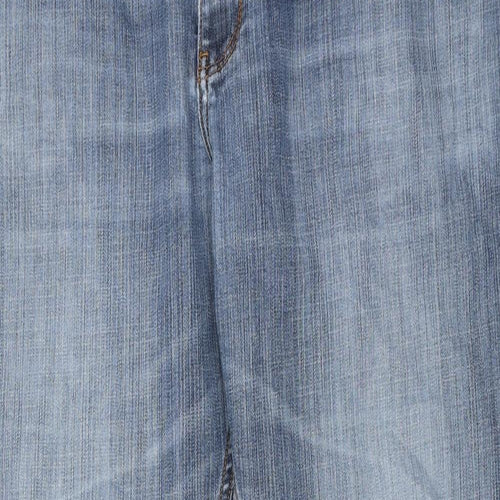 Penguin Mens Blue Cotton Straight Jeans Size 42 in L33 in Regular Zip