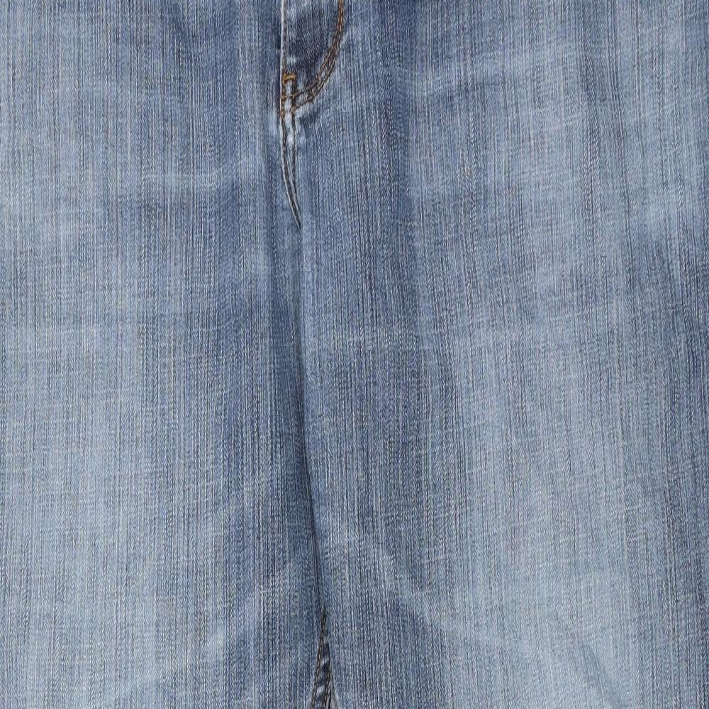 Penguin Mens Blue Cotton Straight Jeans Size 42 in L33 in Regular Zip