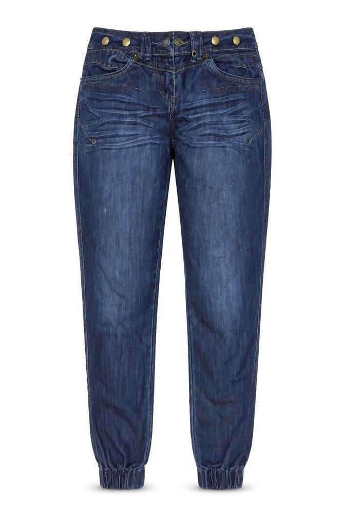 Crafted Womens Blue Cotton Tapered Jeans Size 34 in Regular Zip