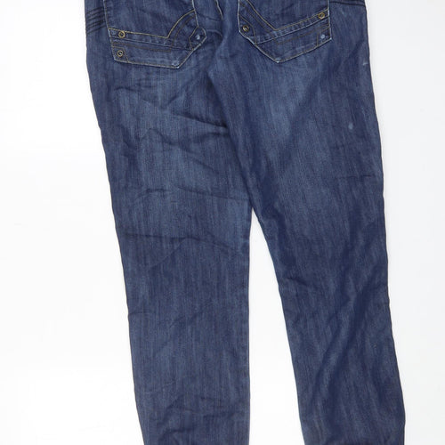 Crafted Womens Blue Cotton Tapered Jeans Size 34 in Regular Zip