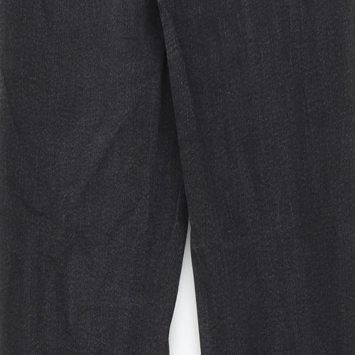 Marks and Spencer Womens Grey Cotton Straight Jeans Size 10 Regular Zip