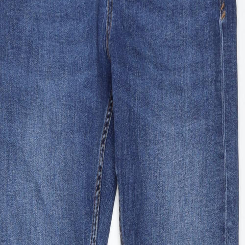 Zara Womens Blue Cotton Skinny Jeans Size 12 Regular Zip