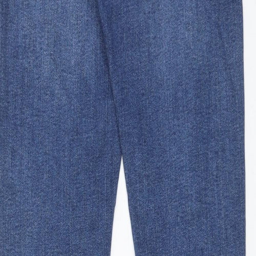 Zara Womens Blue Cotton Skinny Jeans Size 12 Regular Zip