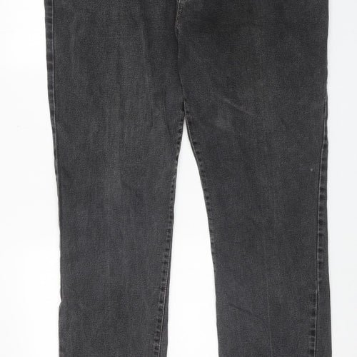 Union Blues Mens Grey Cotton Straight Jeans Size 38 in Regular Zip