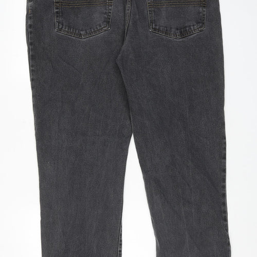 Union Blues Mens Grey Cotton Straight Jeans Size 38 in Regular Zip
