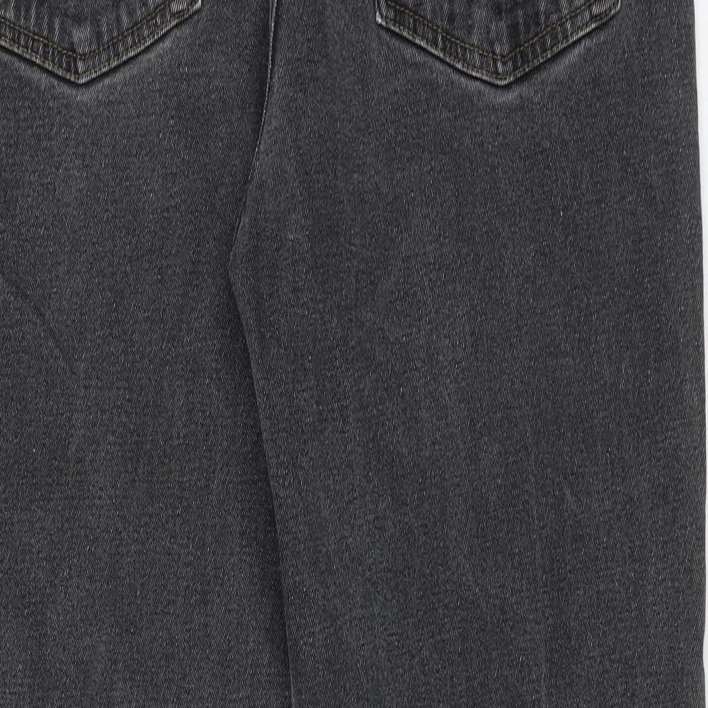 Union Blues Mens Grey Cotton Straight Jeans Size 38 in Regular Zip