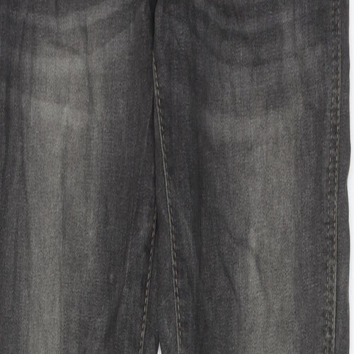 Zara Womens Grey Cotton Skinny Jeans Size 8 Regular Zip