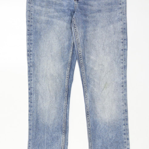 H&M Womens Blue Cotton Skinny Jeans Size 27 in Regular Zip