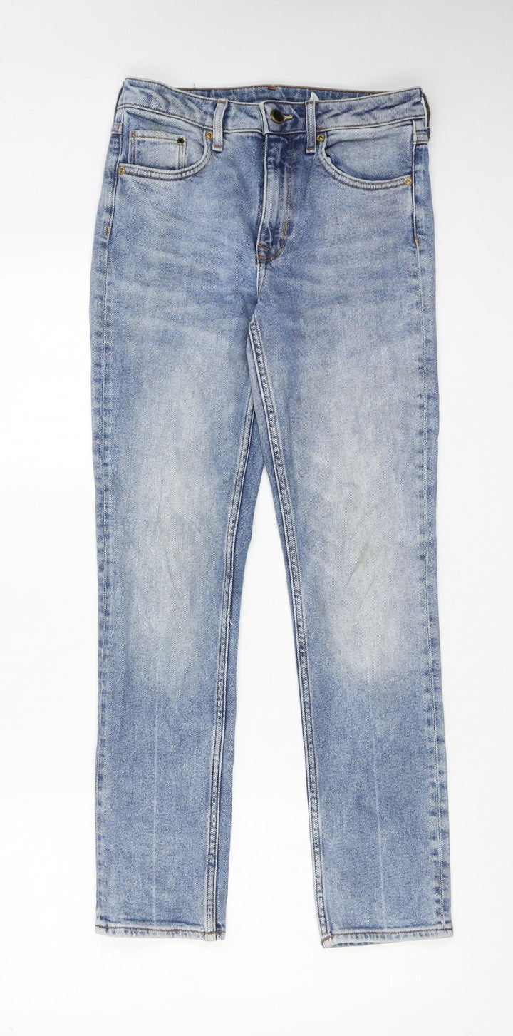 H&M Womens Blue Cotton Skinny Jeans Size 27 in Regular Zip