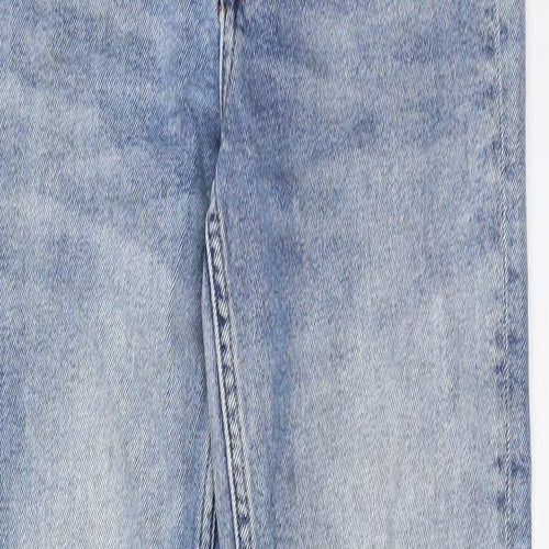 H&M Womens Blue Cotton Skinny Jeans Size 27 in Regular Zip