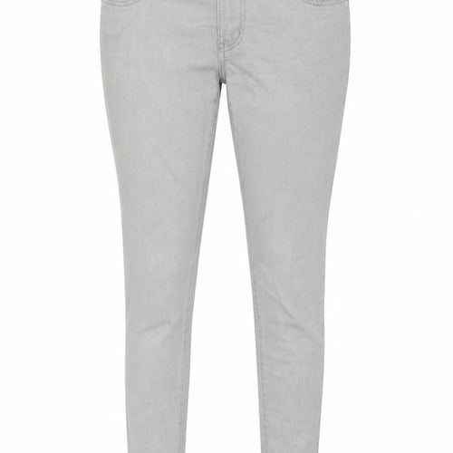 Denim & Co. Womens Grey Cotton Skinny Jeans Size 12 Regular Zip