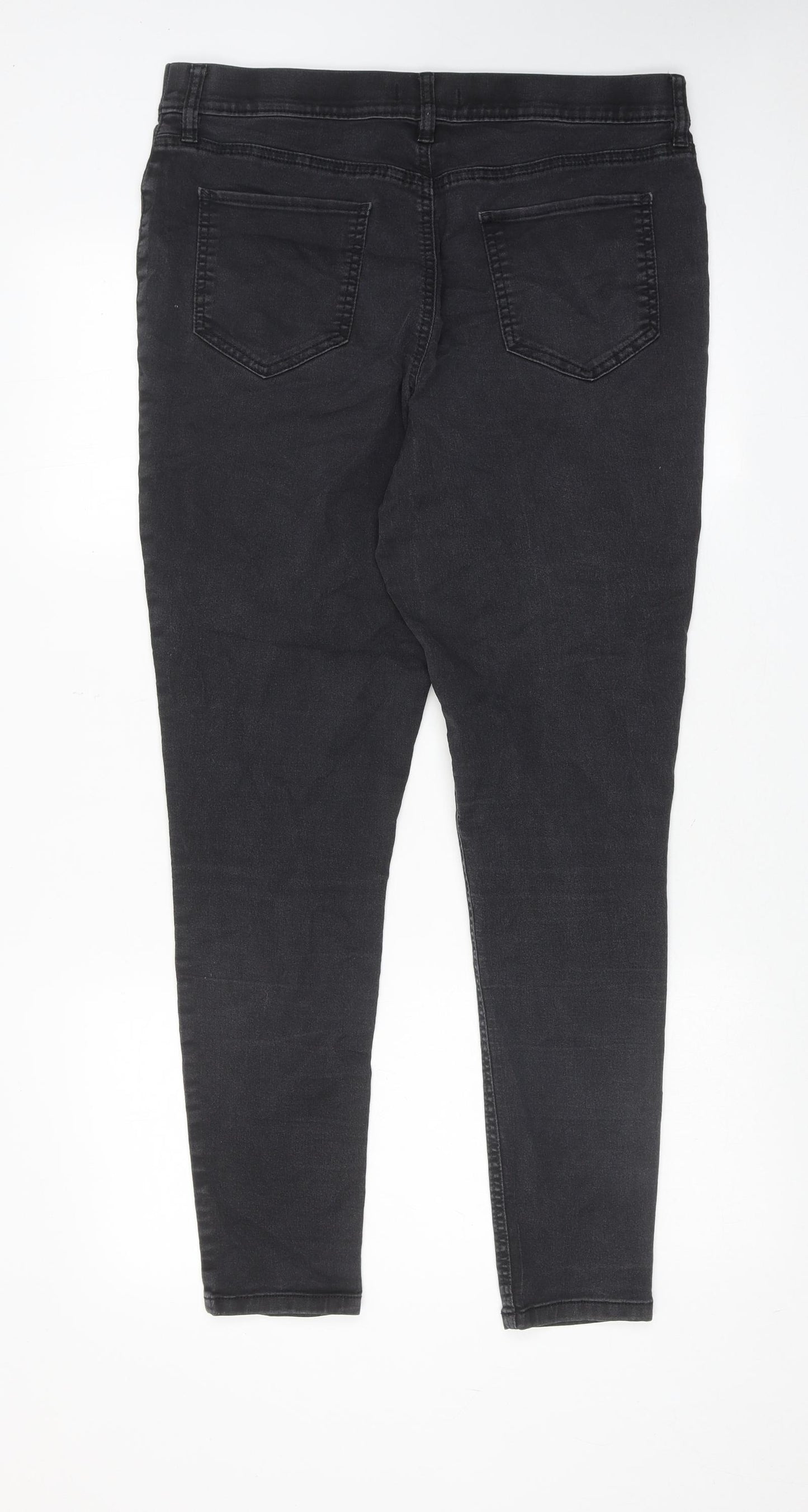F&F Womens Black Cotton Jegging Jeans Size 16 Regular