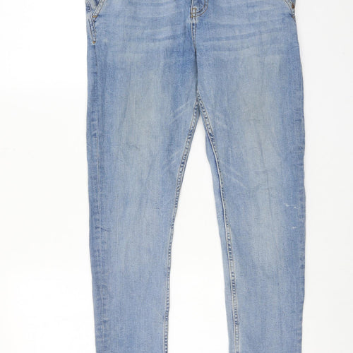 Zara Mens Blue Cotton Skinny Jeans Size 28 in Regular Zip