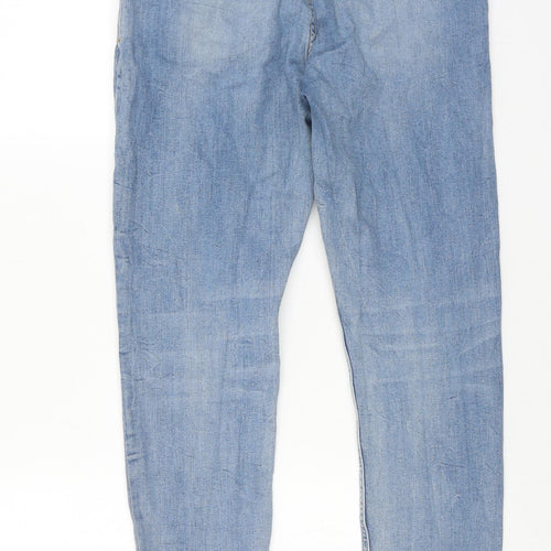 Zara Mens Blue Cotton Skinny Jeans Size 28 in Regular Zip