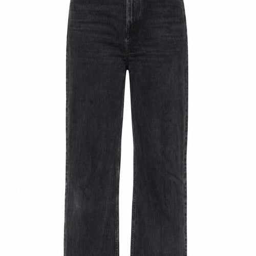 Weekday Womens Black Cotton Straight Jeans Size 25 in L30 in Regular Zip