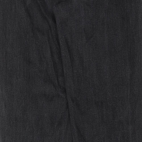 Weekday Womens Black Cotton Straight Jeans Size 25 in L30 in Regular Zip
