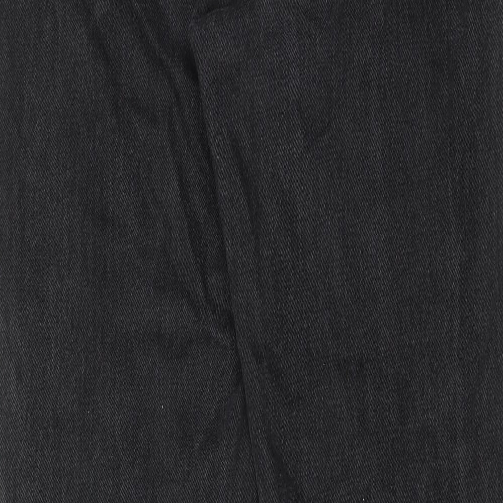 Weekday Womens Black Cotton Straight Jeans Size 25 in L30 in Regular Zip