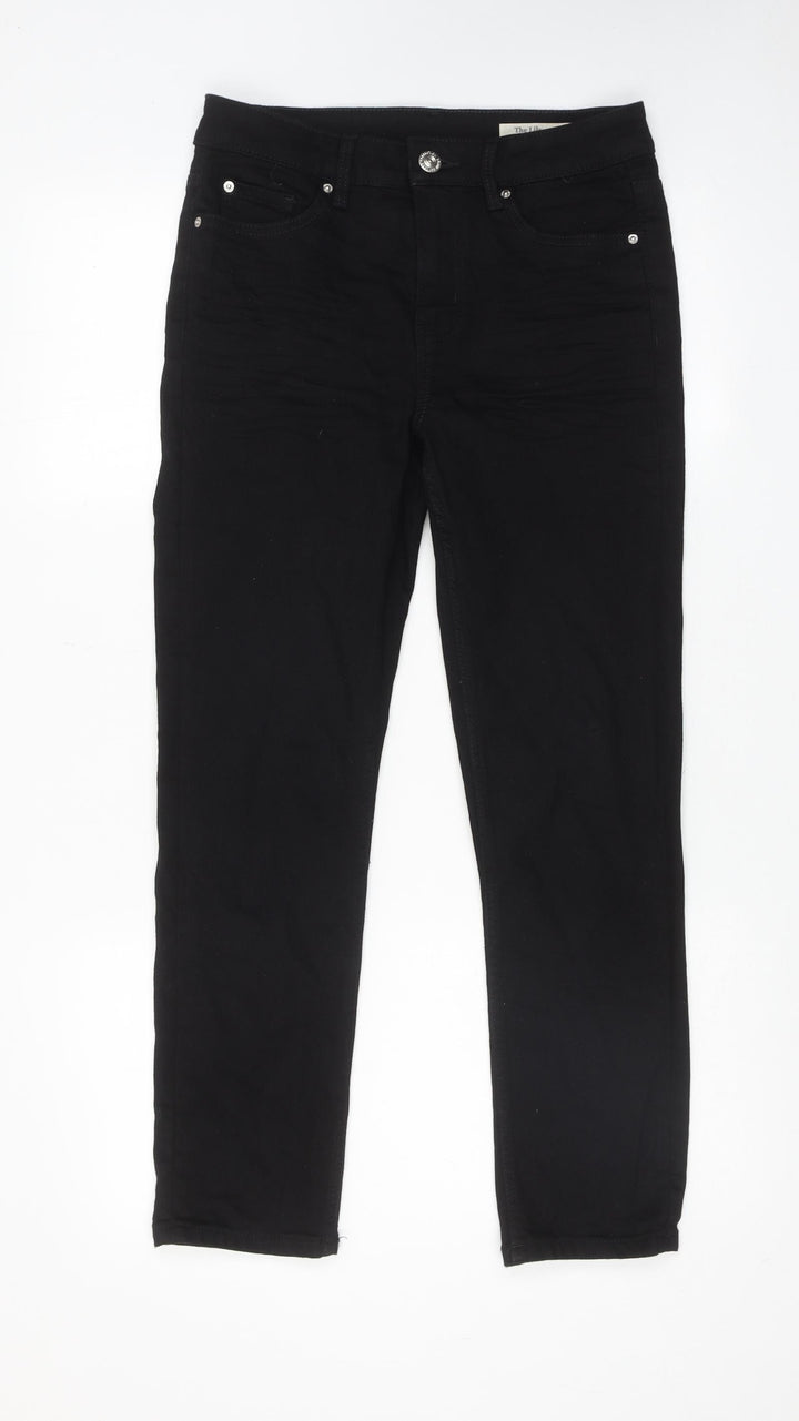 Marks and Spencer Womens Blue Cotton Straight Jeans Size 10 Slim Zip