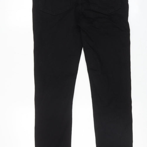 Marks and Spencer Womens Blue Cotton Straight Jeans Size 10 Slim Zip