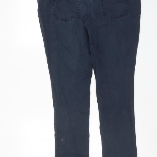 F&F Womens Blue Cotton Straight Jeans Size 18 Regular Zip