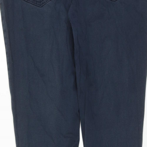F&F Womens Blue Cotton Straight Jeans Size 18 Regular Zip