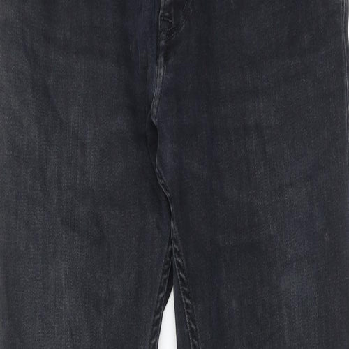 Tommy Jeans Mens Black Cotton Straight Jeans Size 30 in L32 in Regular Zip