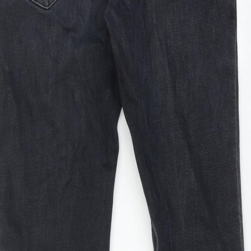 Tommy Jeans Mens Black Cotton Straight Jeans Size 30 in L32 in Regular Zip