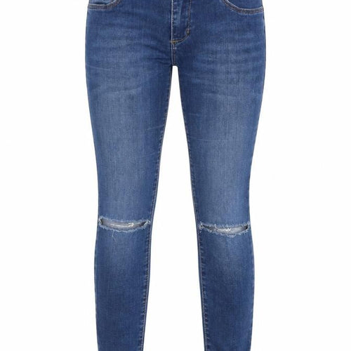 Topshop Womens Blue Cotton Skinny Jeans Size 28 in L30 in Regular Zip