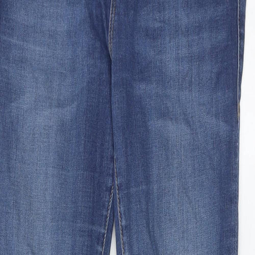 Topshop Womens Blue Cotton Skinny Jeans Size 28 in L30 in Regular Zip