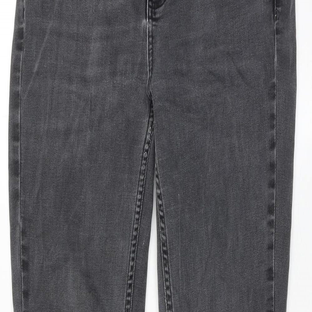 Warehouse Womens Black Cotton Skinny Jeans Size 12 Regular Zip