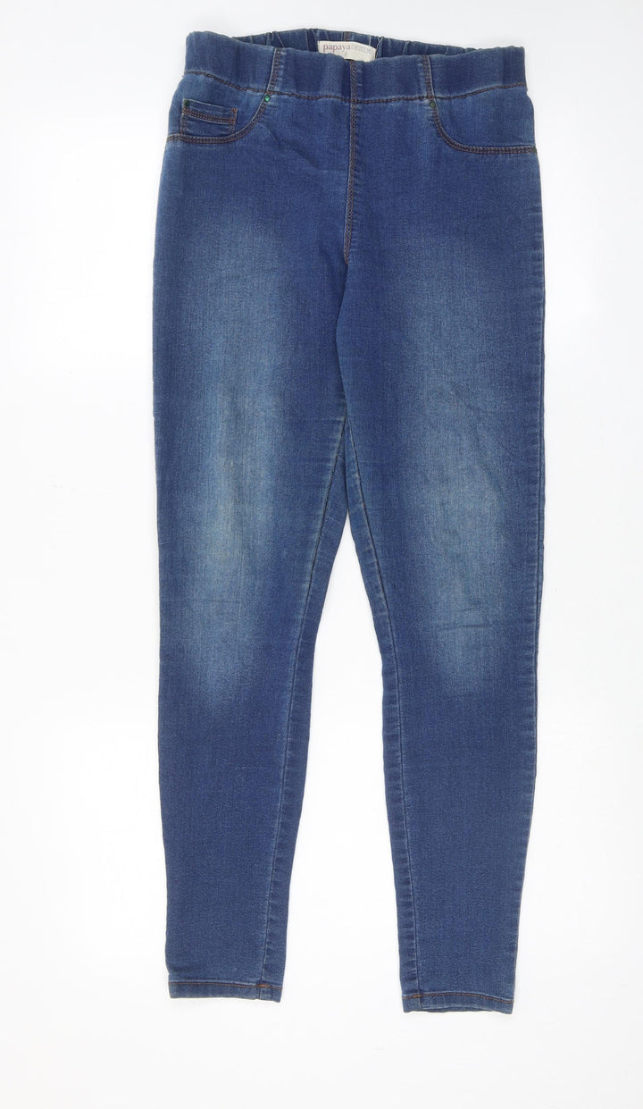Papaya Womens Blue Cotton Jegging Jeans Size 8 Regular
