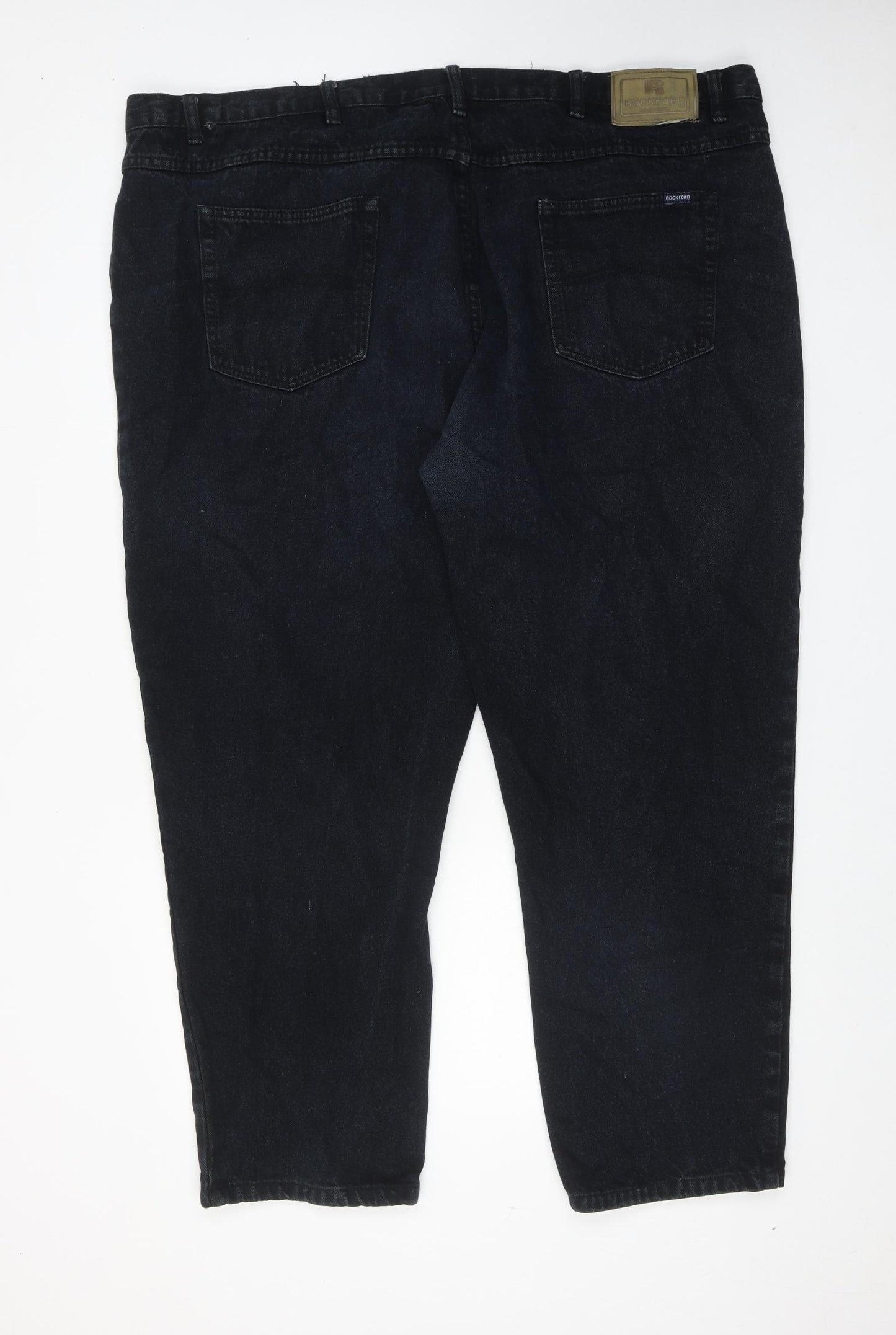 Rockford Mens Blue Cotton Straight Jeans Size 50 in L30 in Regular Zip