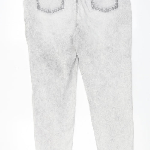 TU Womens Grey Cotton Skinny Jeans Size 20 Regular Zip