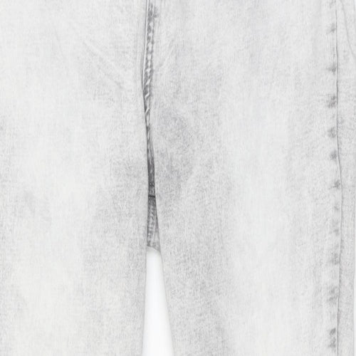 TU Womens Grey Cotton Skinny Jeans Size 20 Regular Zip