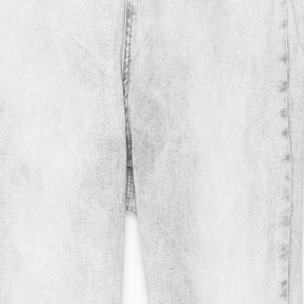 TU Womens Grey Cotton Skinny Jeans Size 20 Regular Zip