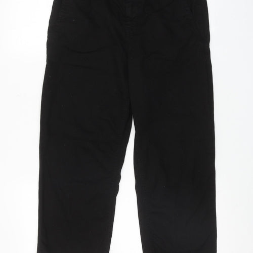 Zara Womens Black Cotton Straight Jeans Size 8 Regular Zip