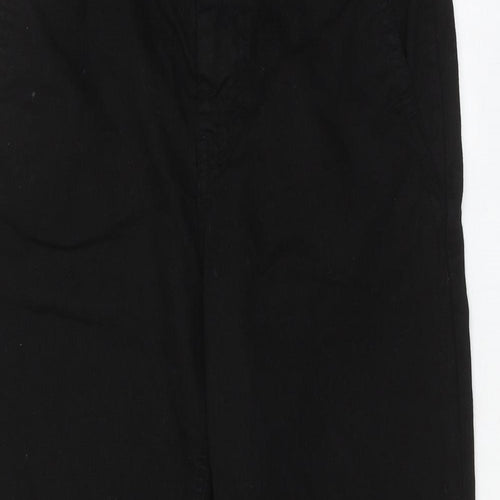 Zara Womens Black Cotton Straight Jeans Size 8 Regular Zip