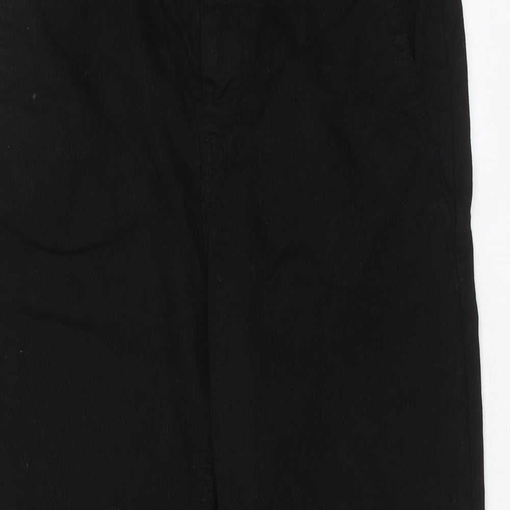 Zara Womens Black Cotton Straight Jeans Size 8 Regular Zip