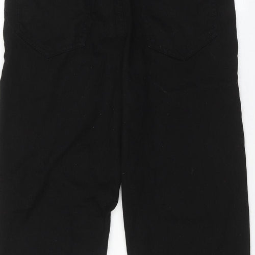 Zara Womens Black Cotton Straight Jeans Size 8 Regular Zip