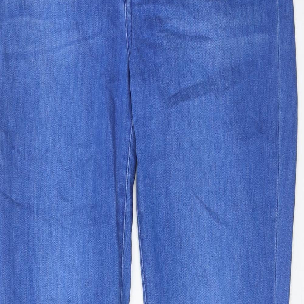 White Stuff Womens Blue Cotton Skinny Jeans Size 10 Regular Zip